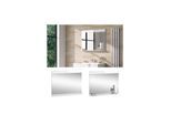 Vicco Badezimmerspiegel Izan Weiß Hochglanz 80 x 62 cm mit Regal