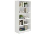 Xora Regal , Weiss , Holzwerkstoff , 4 Fächer , 72x148x36 cm , Typenauswahl, Beimöbel erhältlich , Wohnzimmer, Regal, Bücherregale
