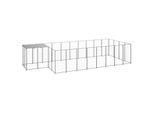 VidaXL Hundezwinger silber 5,5 m, 2,2 m, 1,1 m