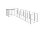 VidaXL Hundezwinger Stahl silber 2,2 m, 5,5 m, 1,1 m
