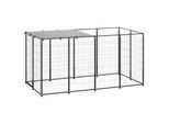 VidaXL Hundezwinger schwarz 2,2 m, 1,1 m, 1,1 m