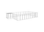 VidaXL Hundezwinger silber 6,6 m, 3,3 m, 1,1 m
