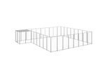 VidaXL Hundezwinger silber 5,5 m, 4,4 m, 1,1 m