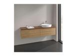 Villeroy und Boch Antao Waschtisch-Unterschrank K27152HN 160x36x50cm, Hahnloch, Waschbeckenplattenfarbe warm walnut, honey oak