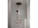 Ideal Standard Alu+ Duschsystem BD583RO mit Ceratherm Thermostat, 2 Ablagen, Rose