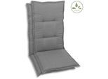 Sesselauflage GO-DE, grau (hellgrau), B:50cm H:108cm, Bezug: 100% Polyester, Polsterauflagen, Sesselauflage, mittel, wasserabweisend