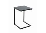 Beistelltisch, Schwarz, Metall, Holzwerkstoff, rechteckig, eckig, Kufe, 35x60x33 cm, Wohnzimmer, Wohnzimmertische, Beistelltische, Beistelltische Metall