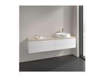 Villeroy und Boch Antao Waschtisch-Unterschrank K27153MT 160x36x50cm, Hahnloch, Waschbeckenplattenfarbe botticino, white matt lacquer