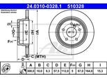 ATE Bremsensatz, Scheibenbremse Bremsensatz-Hinterachse PowerDisc / Standard ik3ebyn4f5 Hinterachse voll 300mm 10mm für Mercedes