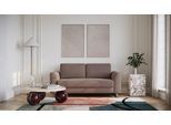BRUNO Schlafsofa 140cm in Braun | Klassik | stabiles Massivholz & Boxspringkomfort