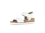 Plateausandaletten GABOR "Plateau Sandale", Damen, Gr. 42, weiß, Schuhe