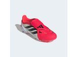 Fußballschuh ADIDAS PERFORMANCE "PREDATOR LEAGUE FÜR KIDS MIT UMSCHLAGBARER ZUNGE FÜR FESTE BÖDEN", Mädchen, Gr. 32, lucid rot, core schwarz, ftwr weiß, Synthetik, Textil, Schuhe Fußballschuh, Außensohle für Rasen und feste Böden