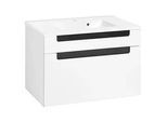 Waschtischkombi Siena ca. 80x54x47cm Anthrazit/Weiß