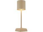 Akku-Tischleuchte Dixon Sandfarben max. 1,5 Watt