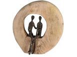 Skulptur Paar Braun/Bronzefarben