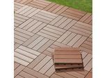 Terrassenfliese Willi Braun 22-teilig aus Kunststoff