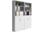 Aktenschrank Office Edition Sw Set 11 Grau/Weiß