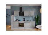Küchenblock Malia m. Geräten Grau/Weiß
