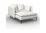 Chaiselongue Sandy Weiß Chenille