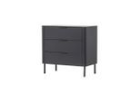 Livetastic , Schwarz , Holz , Kiefer , 3 Schublade(n) Schubladen , 94x93x52 cm , stehend ,