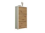 Mid.you , Weiß, Eiche Artisan , Holzwerkstoff , 61x115x25 cm , stehend , Garderobe, Schuhaufbewahrung, Schuhkipper