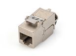 Digitus CAT 6A Keystone Modul, STP, werkzeugfrei, Staubsch int. Kabelmanager,Metall-Snap-In, Set: 24 Stk.