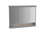 VitrA Valarte LED-Spiegelschrank 62235 98x17x76cm, 3 Spiegeltüren, Korpus grau matt