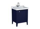 VitrA Valarte Waschtisch-Möbel-Set 65765 64,5x53x88cm, rechts, Korpus stahlblau/Waschtisch weiß hochglanz