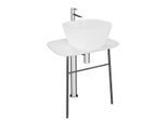 VitrA Plural Waschtisch-Unterbau 64050 68,5 x 49 x 74 cm, flach, freistehend, Platte edelweiß