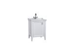 VitrA Valarte Waschtisch-Möbel-Set 62150 64,5 x 53 x 88 cm, links, Korpus weiß matt/Waschtisch weiß hochglanz