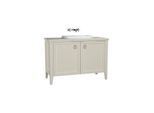 VitrA Valarte Einbauwaschtisch-Möbel-Set 62176 118 x 52 x 87,5 cm, 2 Türen, Korpus elfenbein matt/Waschtisch weiß hochglanz