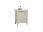 VitrA Valarte Waschtisch-Möbel-Set 62152 64,5 x 53 x 88 cm, links, Korpus elfenbein matt/Waschtisch weiß hochglanz