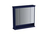 VitrA Valarte LED-Spiegelschrank 65793 78x17x76cm, 3 Spiegeltüren, Korpus stahlblau, lackiert
