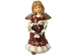 Engelfigur GOEBEL "Engel - Herzliche Weihnachtsmelodie - Jahresengel 2023, Höhe ca. 16 cm", bunt, B:8cm H:16cm T:8,5cm, Steingut, Dekofiguren, Engelfigur, Sammlerfigur, Weihnachtsfigur, Dekofigur aus Steingut, mit Zertifikat