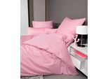 Bettwäsche JANINE "Colors", rosa (kreiderosé), B/L: 200cm x 220cm, 1 Stk., 2 Stk., Mako-Satin, B/L: 80cm x 80cm & 80cm x 80cm, 3 Stk., Mako-Satin, Obermaterial: 100% Baumwolle, Bettwäsche, Bettwäsche, feinfädige uni Bettwäsche für alle Jahreszeiten, Markenreißverschluss