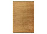 Teppich KAYOOM "Trendy Touch 425", braun (gold), B:80cm H:8mm L:150cm, Polyester, Teppiche, Teppich, Kurzflor, Modernes Muster, Vegan, Wohnzimmer
