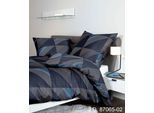 Bettwäsche JANINE "J. D.", blau (nachtschattenblau), B/L: 200cm x 200cm, 1 Stk., 2 Stk., Mako-Satin, B/L: 80cm x 80cm & 80cm x 80cm, 3 Stk., Mako-Satin, Obermaterial: 100% Baumwolle, Bettwäsche, Bettwäsche, mit Reissverschluss