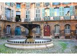 Fototapete PAPERMOON "Hof Aix-en-Provence", bunt, B:4m L:2,6m, Vlies, Tapeten