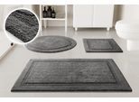 Badematte OTTO HOME "Meellor", grau (granit grau), H:20mm, Baumwolle, Badematten, Badematte, Badteppich, getuftet, modern, Uni, antirutsch, flauschig, Baumwolle