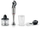 BOSCH Stabmixer "ErgoMaster Serie 8, MSM8M934, Doppelschneebesen, Becher, Zerkleinerer", stainless steel, B:6cm H:39,7cm T:7,8cm, Mixer, 6 Klingen Edelstahl, Spiralkabel, Keramikkupplung, luftgekühlter Motor