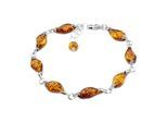 Armband OSTSEE-SCHMUCK "- Stella - Silber 925/000 - Bernstein" Gr. 18, silber (silber 925, silberfarben, weiß), Armbänder, Damen, Silber 925 (Sterlingsilber), Armband