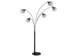 GLOBO LIGHTING Stehlampe "SEYMOUR", schwarz (schwarz matt), 1 Stk., Leuchten, Stehleuchte, Glas, Design Leuchte, Wohnzimmer, Stehlampe