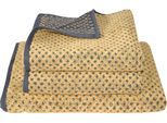 Handtuch Set DYCKHOFF "Golden Shades Rhombus", gold (goldfarben), 3 Stk., Walkfrottier, Walkfrottier, Obermaterial: 100% Baumwolle, Handtuch-Sets, 2 Handtücher (50x100 cm), 1 Badetuch (70x140 cm)