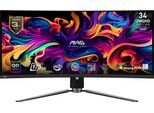 MSI Curved-OLED-Monitor "MAG 341CQP QD-OLED", Energieeffizienz: G (A-G), schwarz, B:81,2cm H:36,1cm T:13cm, Monitore