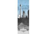 Fototapete ARCHITECTS PAPER "Berlin", blau (schwarz, grau, blau), B:1m L:2,8m, Vlies, Tapeten, Tapete Stadt Berlin Fototapete Grau Blau Panel 1,00m x 2,80m