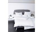 Bettwäsche JANINE "Colors", weiß, B/L: 200cm x 200cm, 1 Stk., 2 Stk., Mako-Satin, B/L: 80cm x 80cm & 80cm x 80cm, 3 Stk., Mako-Satin, Obermaterial: 100% Baumwolle, Bettwäsche, Bettwäsche, feinfädige uni Bettwäsche für alle Jahreszeiten, Markenreißverschluss