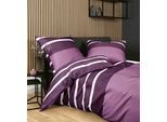 Bettwäsche JANINE "J. D.", holunder, B/L: 155cm x 220cm, 1 Stk., 1 Stk., Mako-Satin, B/L: 80cm x 80cm, 2, Mako-Satin, Obermaterial: 100% Baumwolle, Bettwäsche, Bettwäsche, Bettwäsche im Streifen-Design in verschiedenen Qualitäten