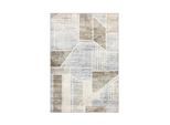 Teppich KAYOOM "Visionary 129", taupe, B:200cm H:8mm L:290cm, Polyester, Teppiche, Teppich, Kurzflor, Vintage, Patchwork Muster, Modernes Muster