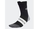 Laufsocken ADIDAS PERFORMANCE "XPERIOR CLIMACOOL TRAIL CREW", Damen, Gr. M (40/42), schwarz-weiß (schwarz), Obermaterial: 71% Polyester, 24% Polyamid, 5% Elasthan, Socken