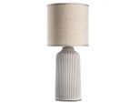 Tischleuchte, Creme, Textil, Keramik, 45 cm, mit Schalter, Lampen & Leuchten, Innenbeleuchtung, Tischlampen, Tischlampen